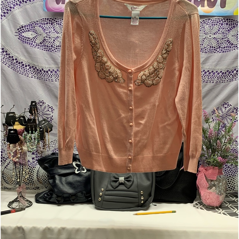 Candie’s Beautiful Peach Sweater Size XL